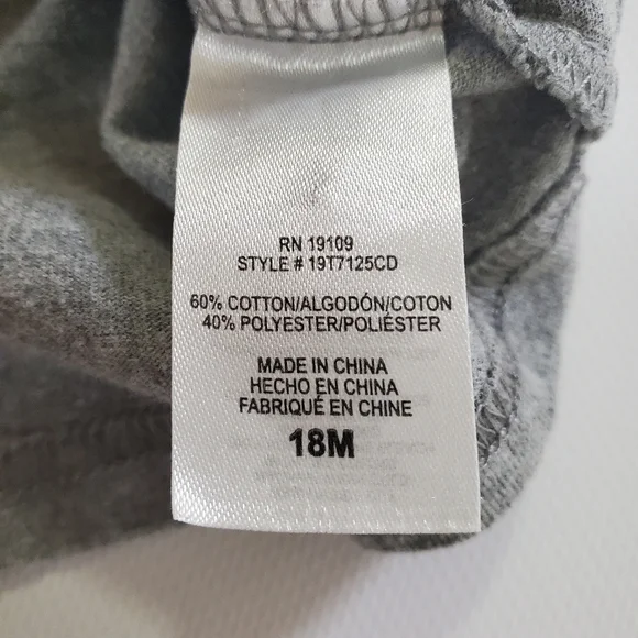 🟢1349 * AC/DC High Voltage Rock N Roll Baby Ringet Band Tee Gray Red Size 18M - Picture 5 of 7